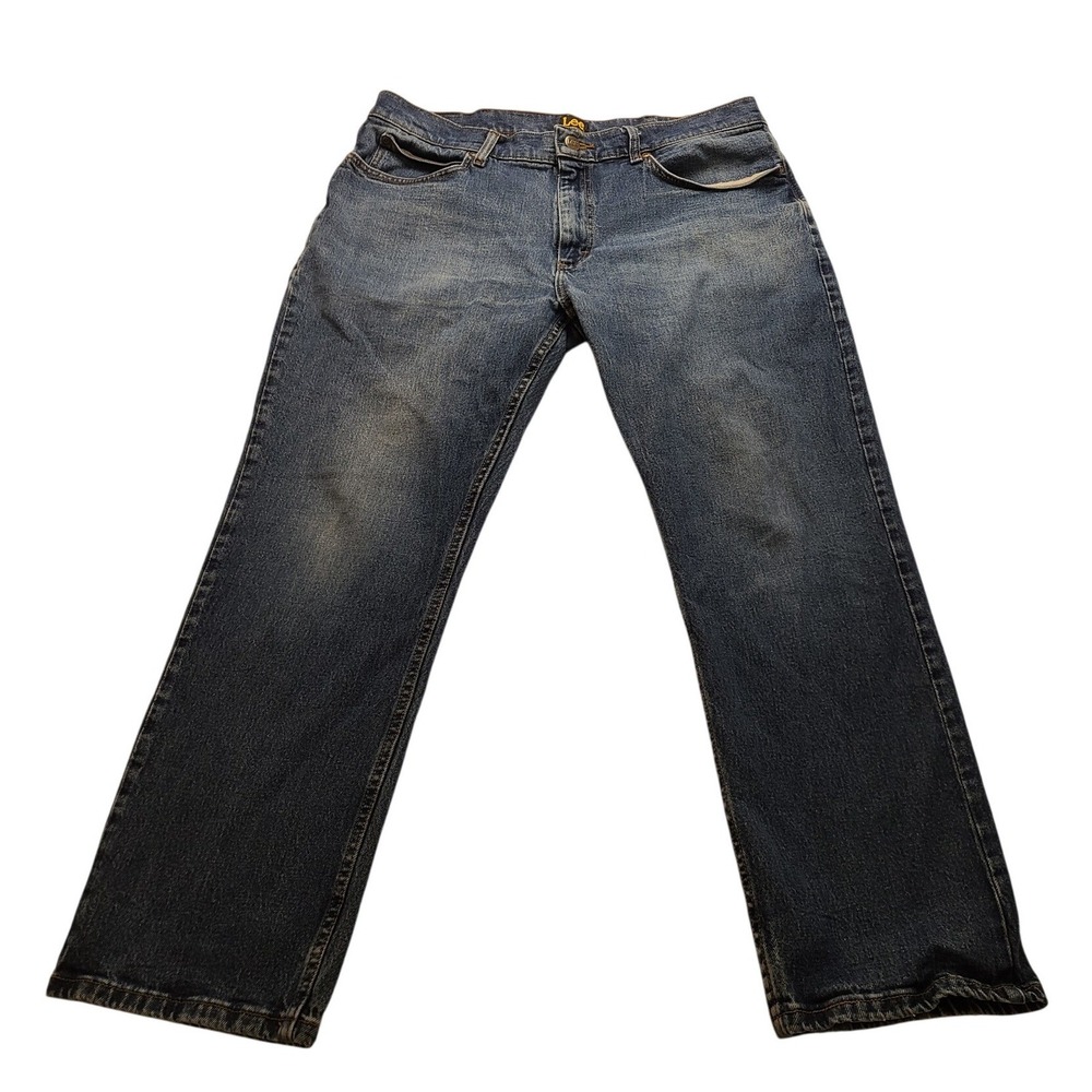 Lee‎ Men's Relaxed Fit Straight Leg Jeans Blue Medium Wash 36x29 Denim Casual